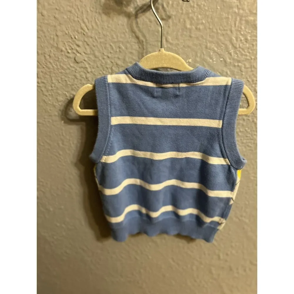 The Childrens Place‎ Boys Argylle Sweater Vest Size 12 Months